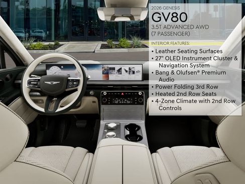 New 2026 Genesis GV80 3.5T Advanced AWD/4WD image 17