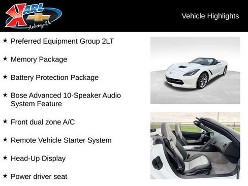 Used 2016 Chevrolet Corvette Stingray Convertible w/ 2LT Preferred Equipment Group image 2