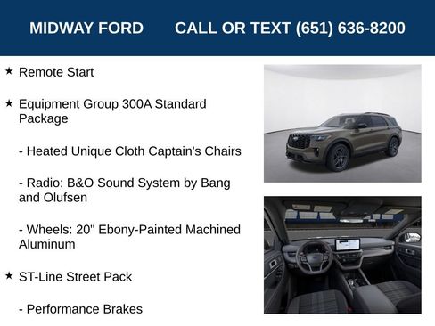 New 2026 Ford Explorer ST-Line w/ ST-Line Street Pack AWD/4WD image 7