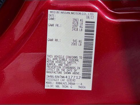 Used 2022 Nissan Altima 2.5 SV image 30