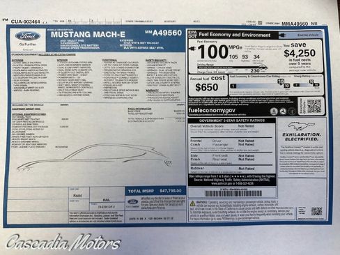 Used 2021 Ford Mustang Mach-E Select w/ Comfort/Technology Package RWD image 2