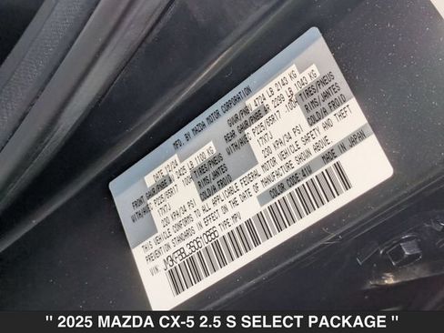 Certified 2025 MAZDA CX-5 AWD 2.5 S w/ Select Package image 35