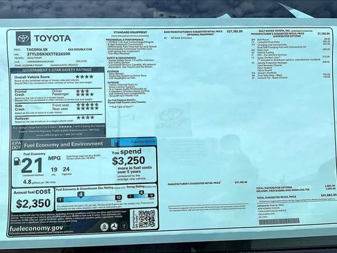 New 2026 Toyota Tacoma SR AWD/4WD image 20