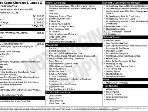 New 2025 Jeep Grand Cherokee L Laredo image 47