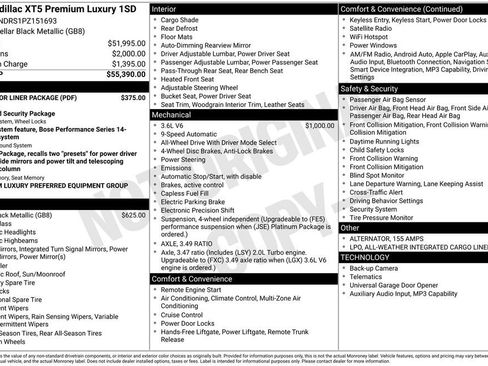 Used 2023 Cadillac XT5 Premium Luxury w/ LPO, Floor Liner Package AWD/4WD image 34