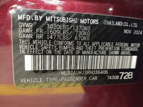 Used 2024 Mitsubishi Mirage ES FWD image 33