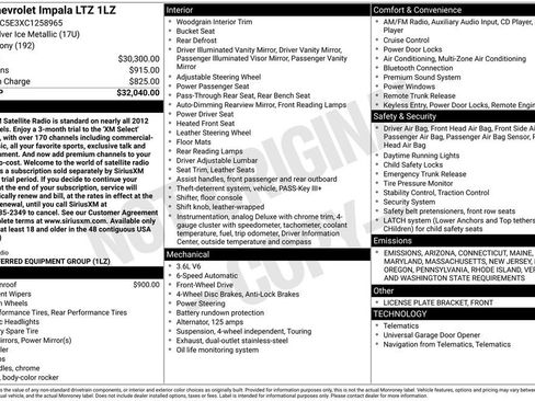 Used 2012 Chevrolet Impala LTZ image 12