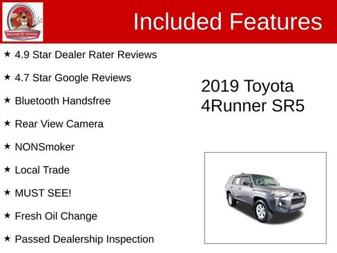 Used 2019 Toyota 4Runner SR5 RWD image 4