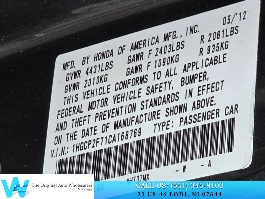 Used 2012 Honda Accord EX image 22