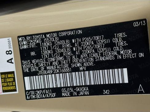 Used 2013 Toyota FJ Cruiser 4WD w/ Upgrade Pkg image 27