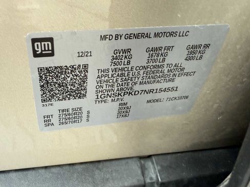 Used 2022 Chevrolet Tahoe Z71 w/ Luxury Package image 66