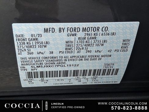 Certified 2023 Lincoln Aviator Black Label w/ Dynamic Handling Package AWD/4WD image 27