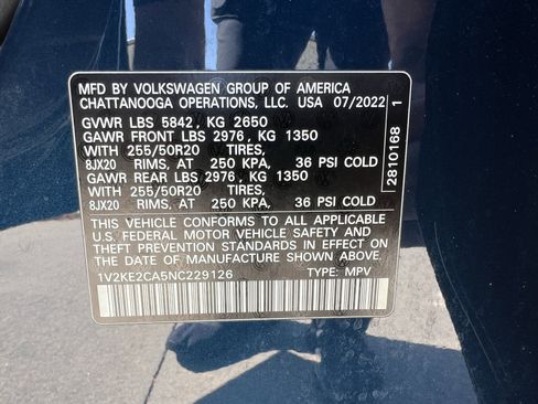 Used 2022 Volkswagen Atlas Cross Sport SE image 37