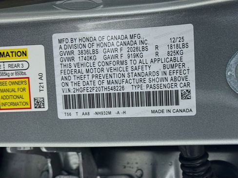 New 2026 Honda Civic LX image 32