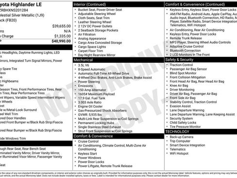 Used 2022 Toyota Highlander LE image 34
