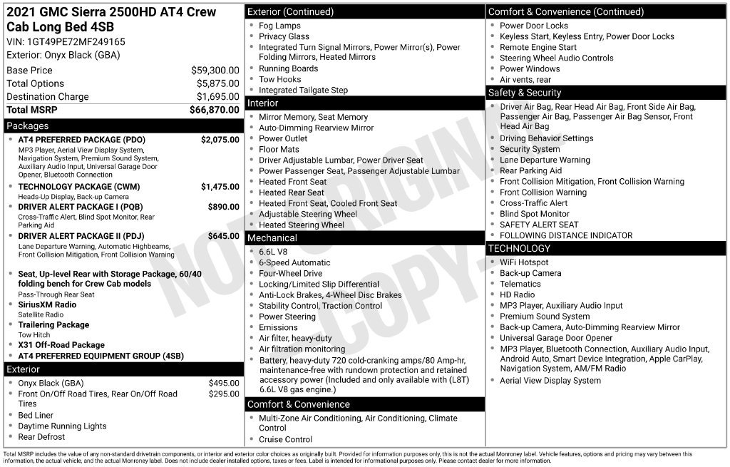 Certified 2021 GMC Sierra 2500 AT4 w/ AT4 Preferred Package AWD/4WD image 20