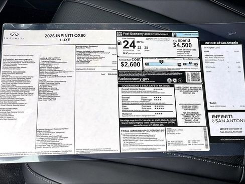 New 2026 INFINITI QX60 Luxe image 20
