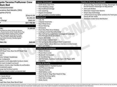 Used 2013 Toyota Tacoma PreRunner w/ SR5 Pkg RWD image 1
