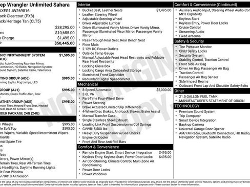 Used 2018 Jeep Wrangler Unlimited Sahara image 87