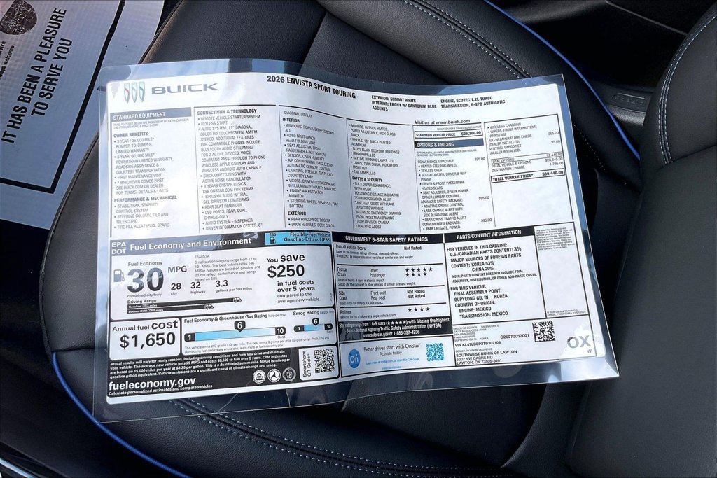 New 2026 Buick Envista Sport Touring w/ Convenience I Package FWD image 13