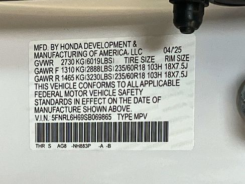 Used 2025 Honda Odyssey EX-L image 34