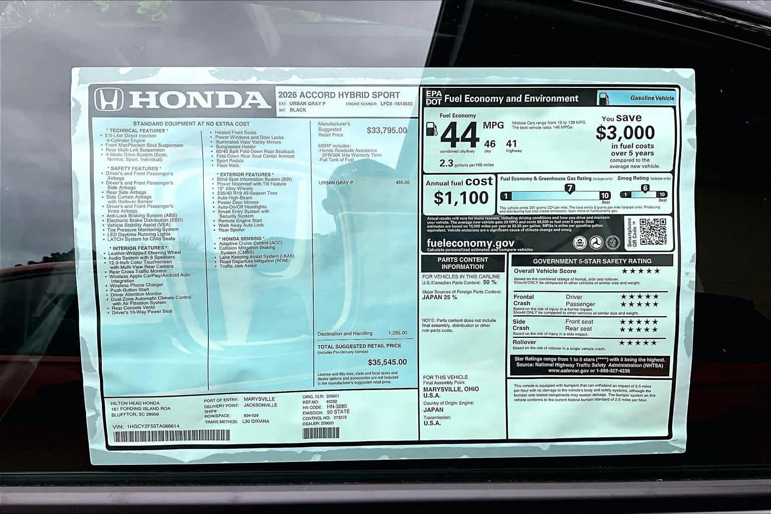 New 2026 Honda Accord Sport image 17