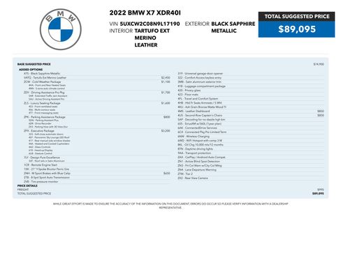 Used 2022 BMW X7 xDrive40i w/ Executive Package AWD/4WD image 5