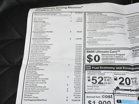 Used 2023 BMW X5 xDrive45e w/ M Sport Package image 74