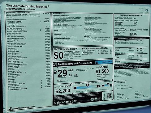 Certified 2025 BMW 330i xDrive Sedan w/ Convenience Package image 27