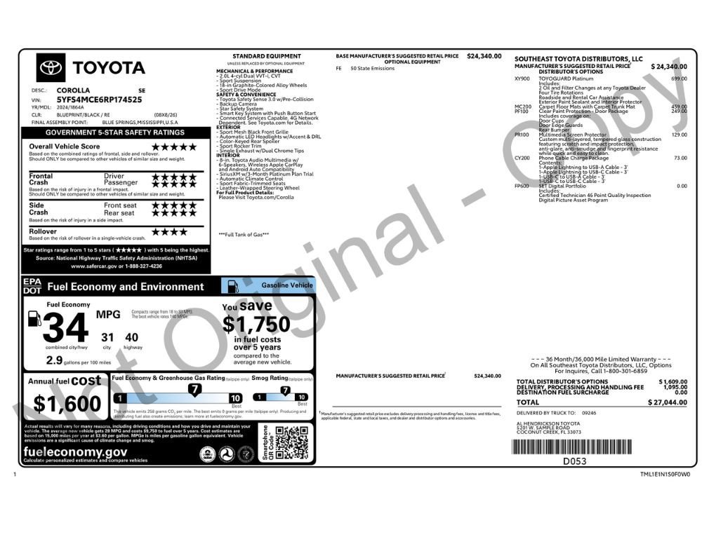 Used 2024 Toyota Corolla SE FWD image 2