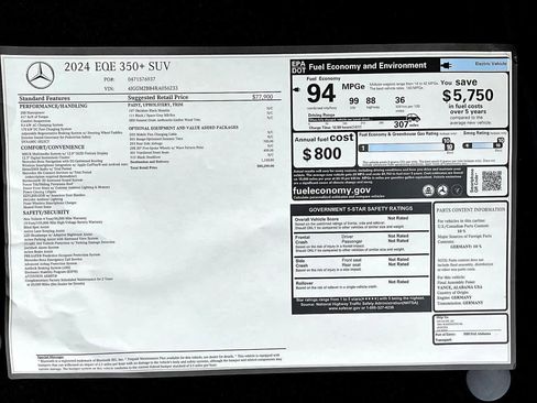 Used 2024 Mercedes-Benz EQE 350+ SUV image 17