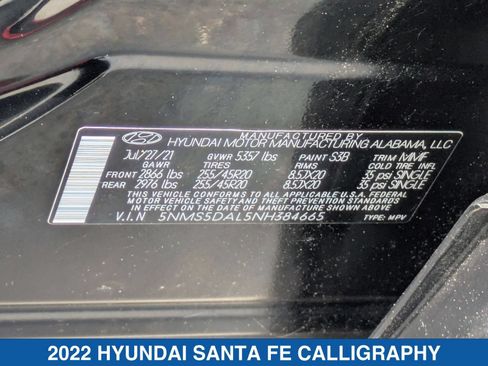 Used 2022 Hyundai Santa Fe Calligraphy AWD/4WD image 40