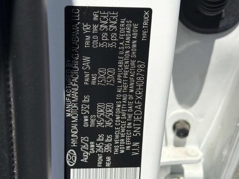 Used 2024 Hyundai Santa Cruz Limited AWD/4WD image 37