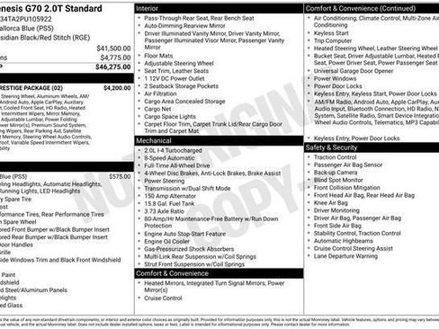 Used 2023 Genesis G70 2.0T w/ Sport Prestige Package image 36