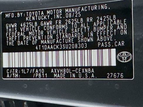 Used 2025 Toyota Camry LE FWD image 16