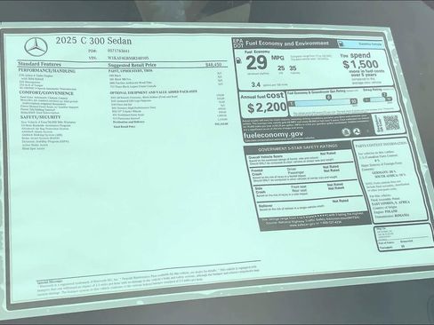 Certified 2025 Mercedes-Benz C 300 Sedan image 19