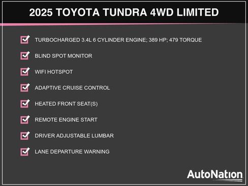 Used 2025 Toyota Tundra Limited AWD/4WD image 3