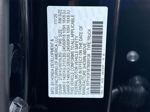 New 2026 Honda Ridgeline RTL image 26