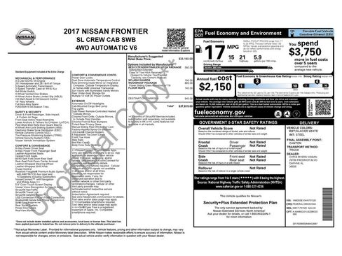 Used 2017 Nissan Frontier SL w/ Moonroof Package AWD/4WD image 35