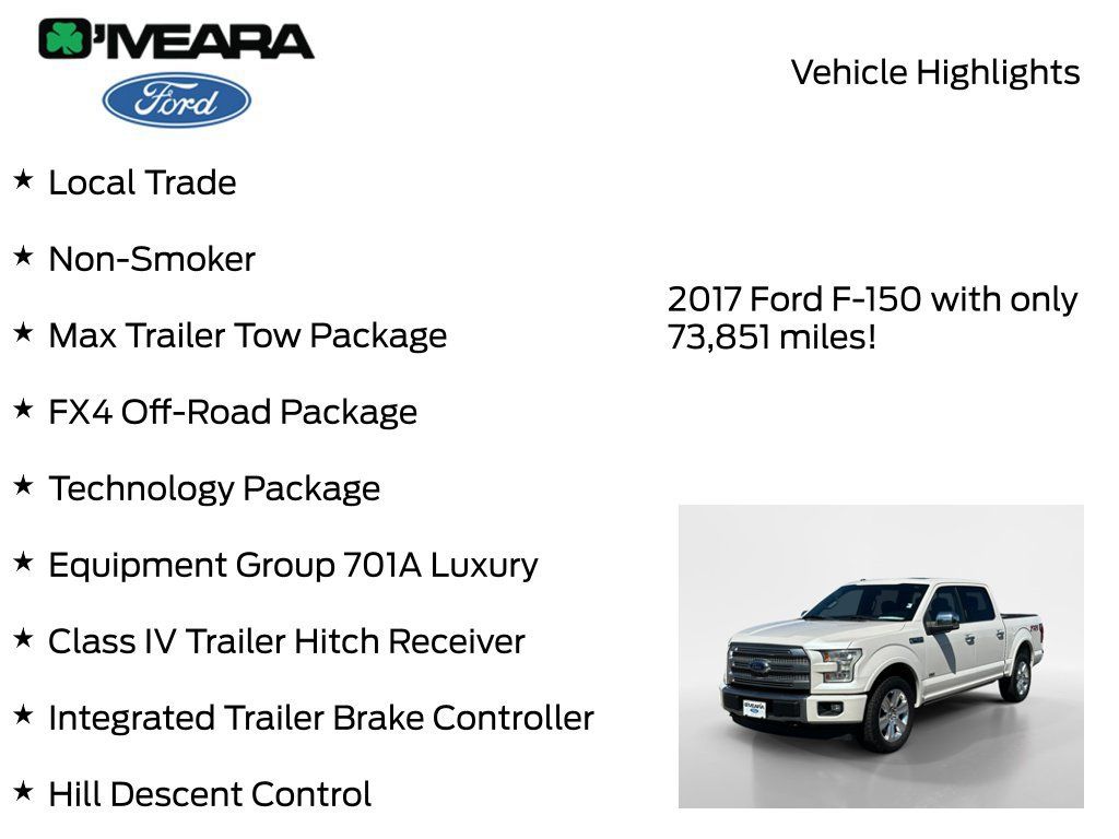 Used 2017 Ford F150 Platinum w/ Equipment Group 701A Luxury AWD/4WD image 8