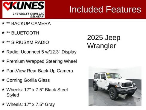 Used 2025 Jeep Wrangler Unlimited Sport AWD/4WD image 3