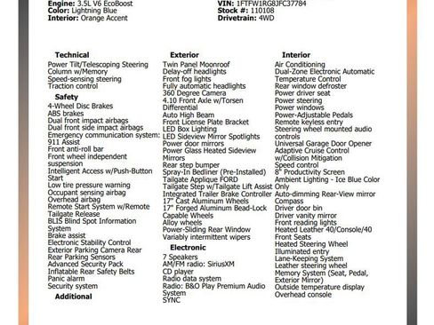 Used 2018 Ford F150 Raptor w/ Equipment Group 802A Luxury image 32