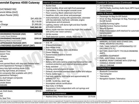 New 2025 Chevrolet Express 4500 4500 Series w/ Power Convenience Package image 28