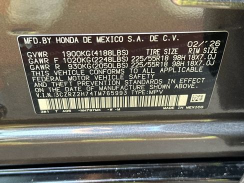 New 2026 Honda HR-V EX-L image 22