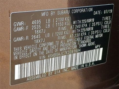 Used 2019 Subaru Outback 2.5i Limited image 27