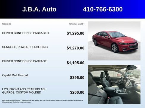 Certified 2016 Chevrolet Malibu Premier w/ Driver Confidence Package II FWD image 5