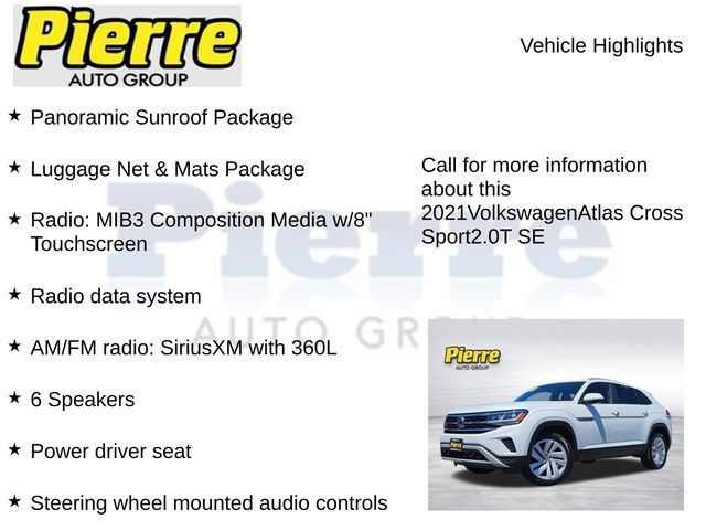 Used 2021 Volkswagen Atlas Cross Sport SE w/ Panoramic Sunroof Package FWD image 7