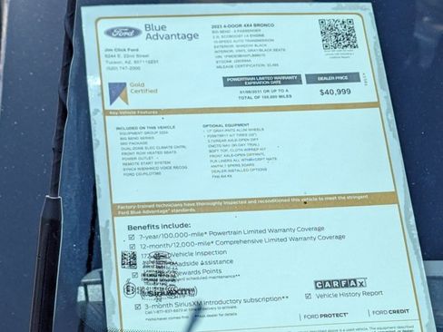 Certified 2023 Ford Bronco Big Bend AWD/4WD image 14