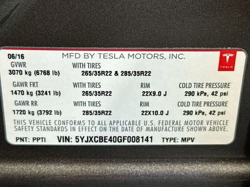 Used 2016 Tesla Model X Performance image 25