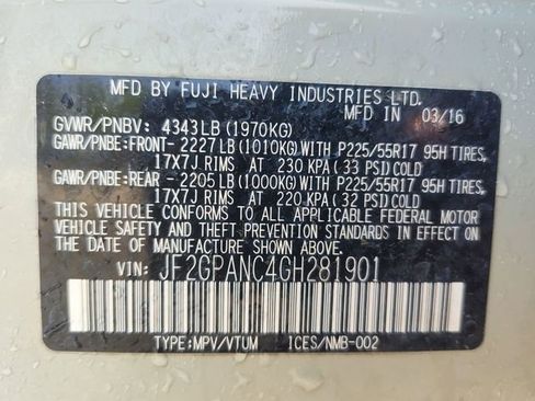 Used 2016 Subaru Crosstrek 2.0i Limited AWD/4WD image 9